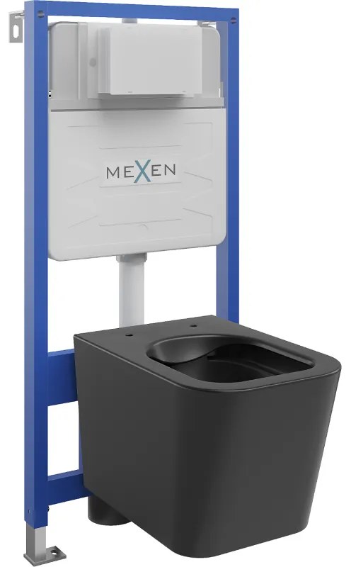 Mexen Fenix Slim, podomietkový modul a závesné WC Teo, čierna matná, 6103385XX85