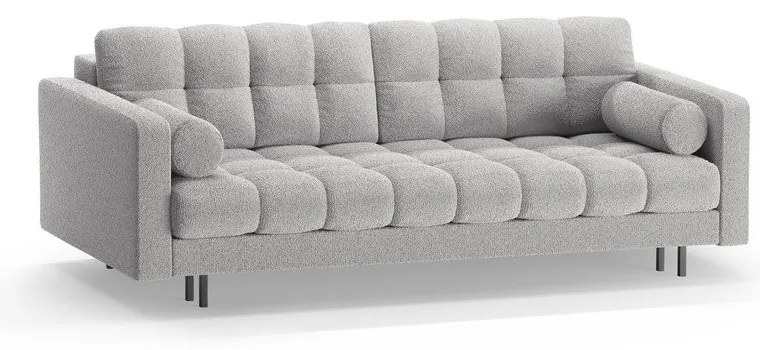 Svetlosivá rozkladacia/s úložným priestorom pohovka z textílie buklé 222 cm Bali – Cosmopolitan Design