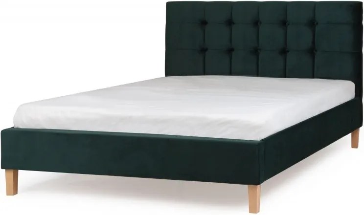 Hector Čalouněná postel Ravio 140x200 dvoulůžko - zelené