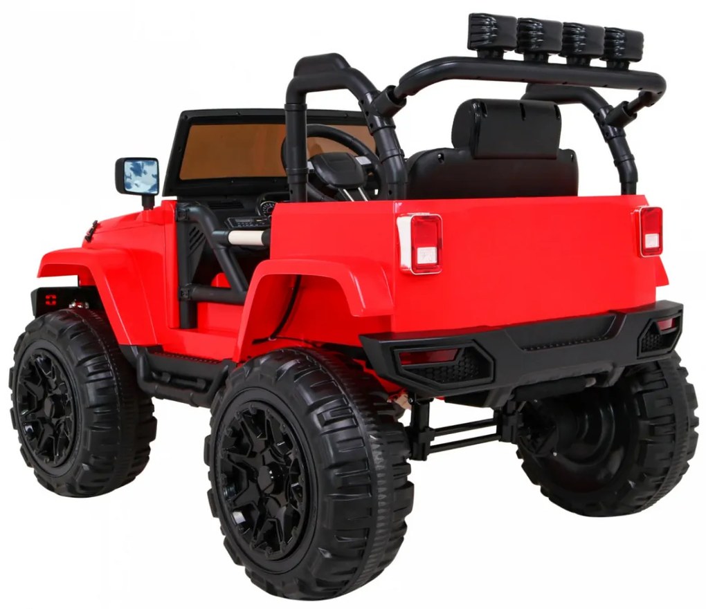 RAMIZ ELEKTRICKÉ AUTÍČKO JEEP ALL TERRAIN - NELAKOVANÉ - ČERVENÉ - 2 x 45W - 12V/7Ah - 2022