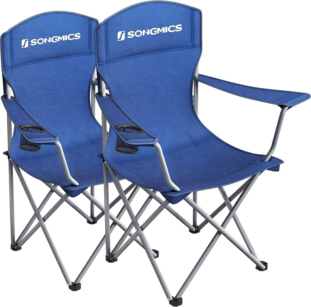 Set 2 ks kempingových stoličiek Glur modrý
