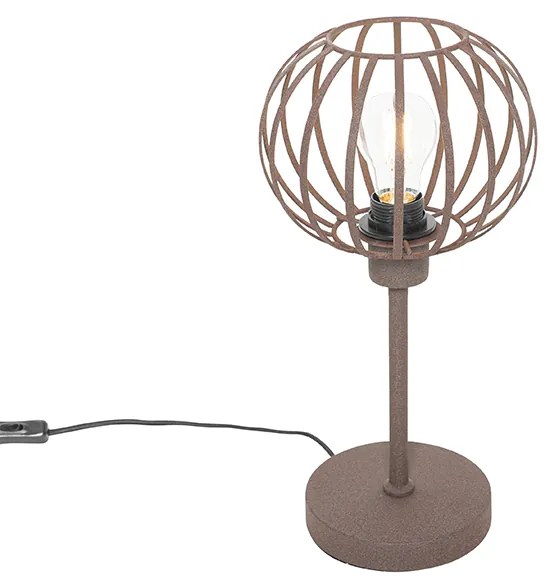 Dizajnová stolná lampa hrdzavohnedá - Johanna