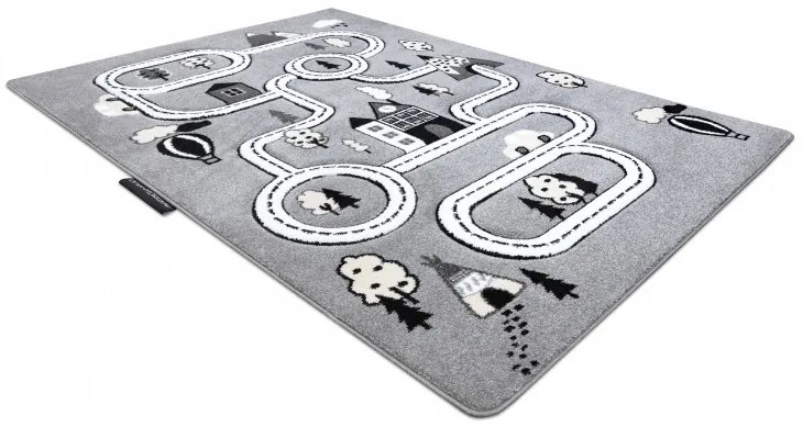 Detský kusový koberec Petit Town streets grey, 120x170, šedá, detská izba, Dywany Łuszczów