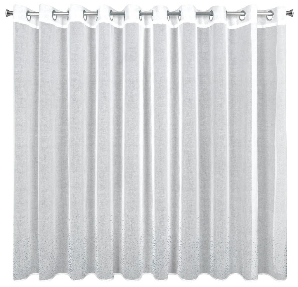 ZÁCLONA NA KRÚŽKOCH MOLLY 350 X 150 CM BIELA