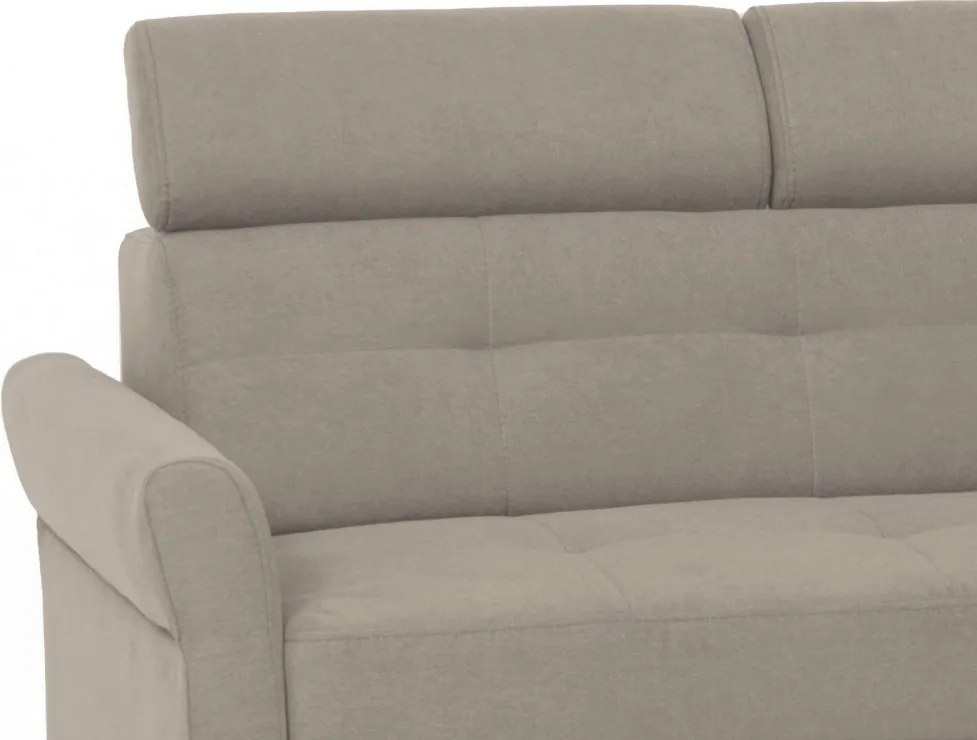 Rohová sedacia súprava Harris, hnedo-béžová taupe látka, pravý roh