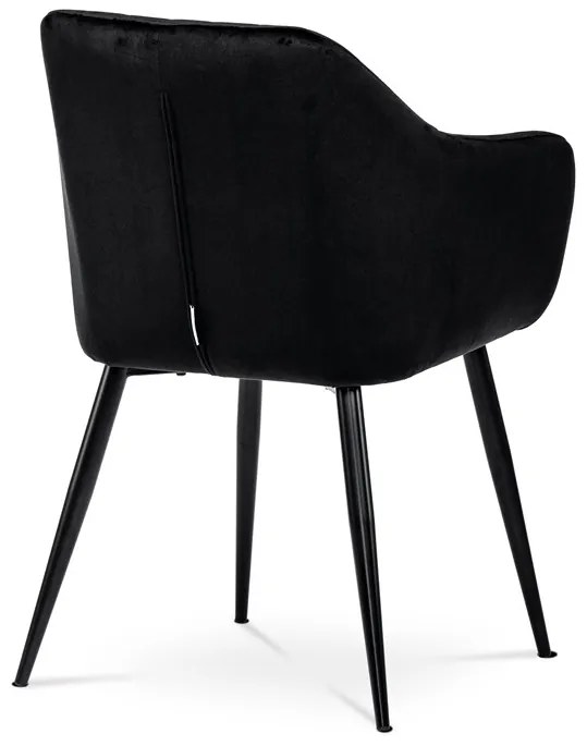 Autronic BONTEC Jedálenská stolička, čierna, zamatová látka, PIKA BK4 Farba: Modrá