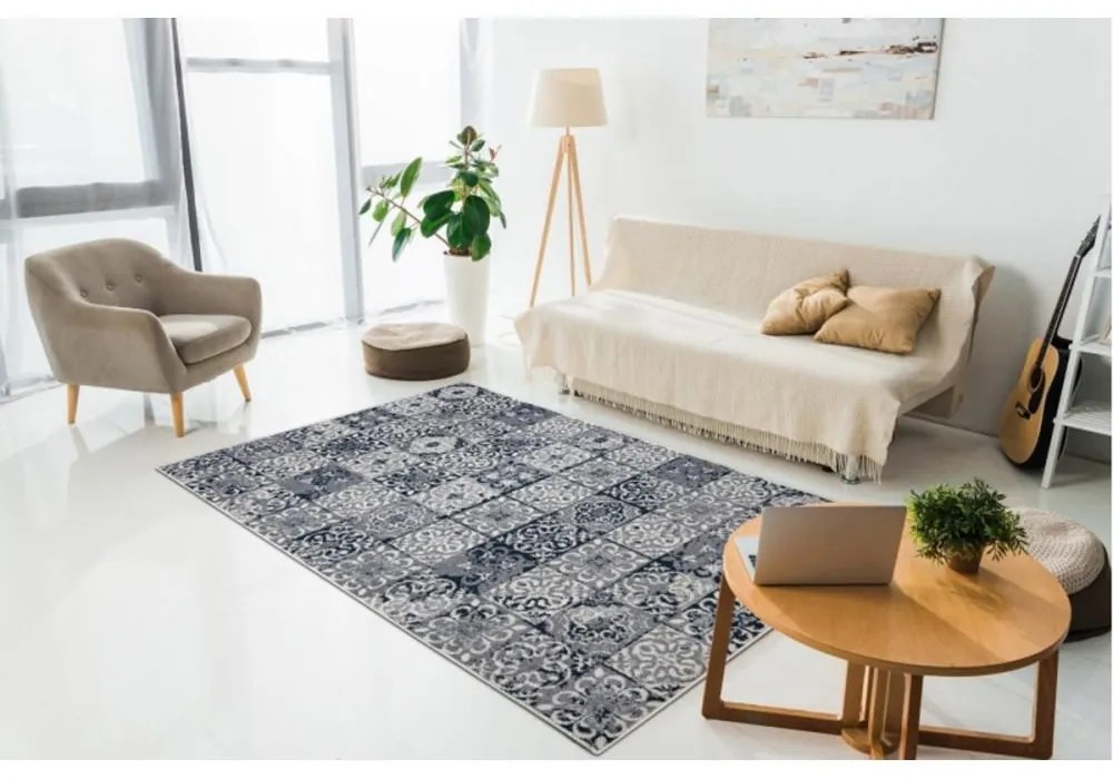 Kusový koberec Patchwork šedý 190x270cm