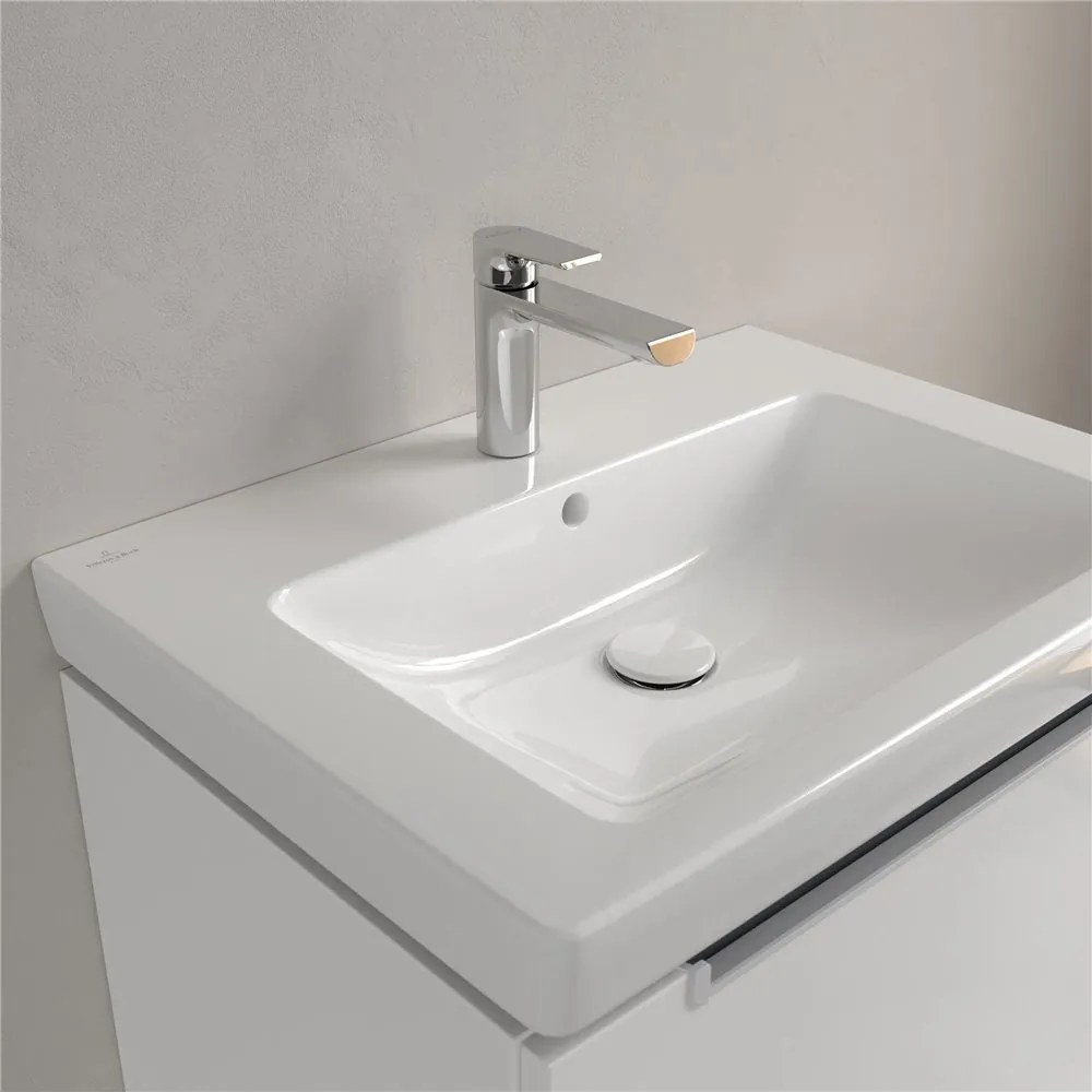 VILLEROY &amp; BOCH Subway 2.0 umývadlo na skrinku s otvorom, s prepadom, 650 x 470 mm, biela alpská, 7113FA01