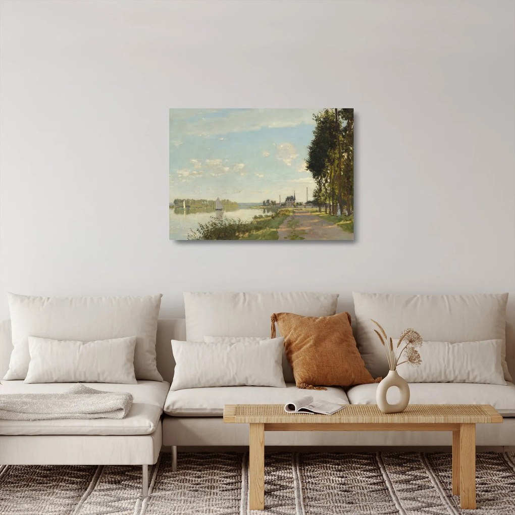 Sklenený obraz - Claude Monet, Argenteuil, reprodukcia (70x50 cm)