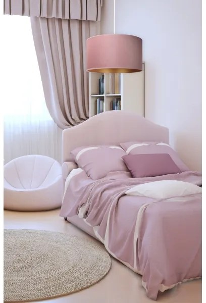 Duolla - Luster na lanku ROLLER 1xE27/15W/230V pr. 40 cm ružová/zlatá