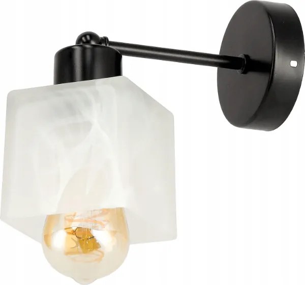 BERGE LED nástenné svietidlo - 1xE27 KOCKA BIELA