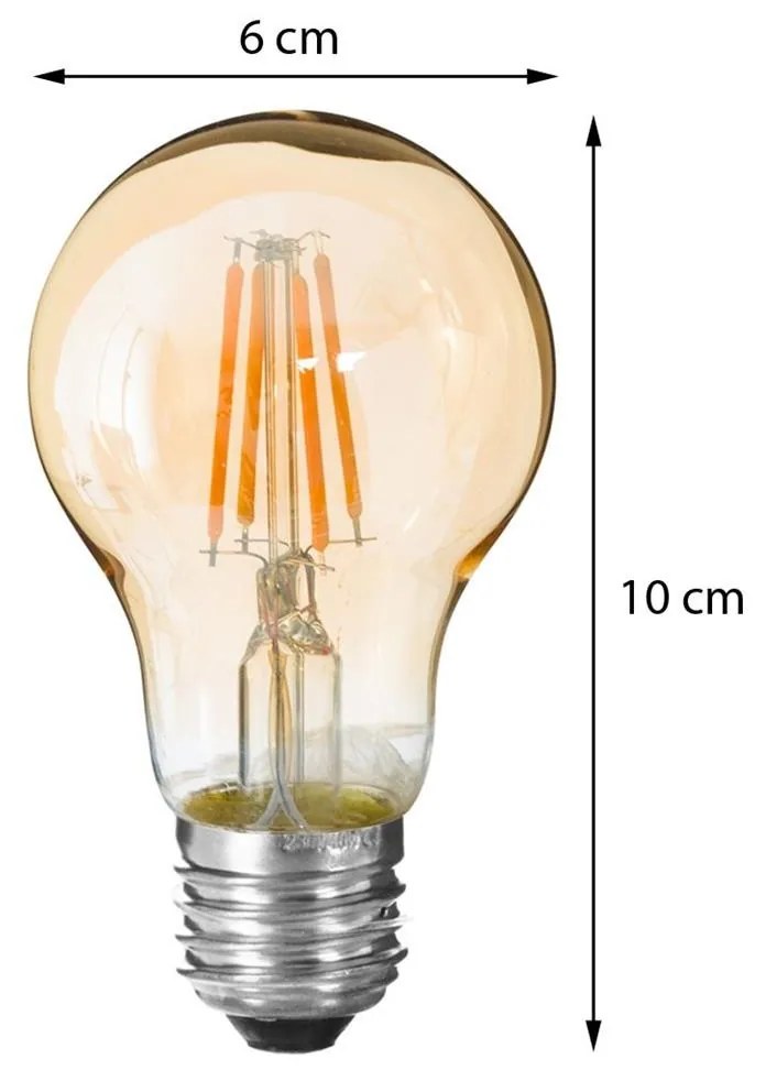 LED žiarovka Amber Straight 4,2W E27