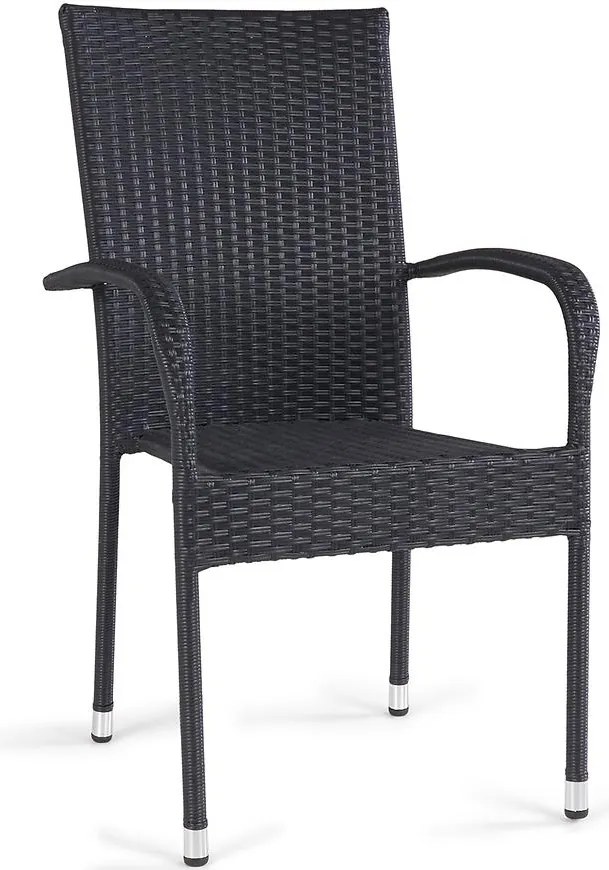 Technoratanová stolička Pariso čierna