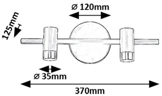 Rabalux 75041 - LED Nástenné bodové svietidlo KADIR 2xLED/3W/230V 4000K