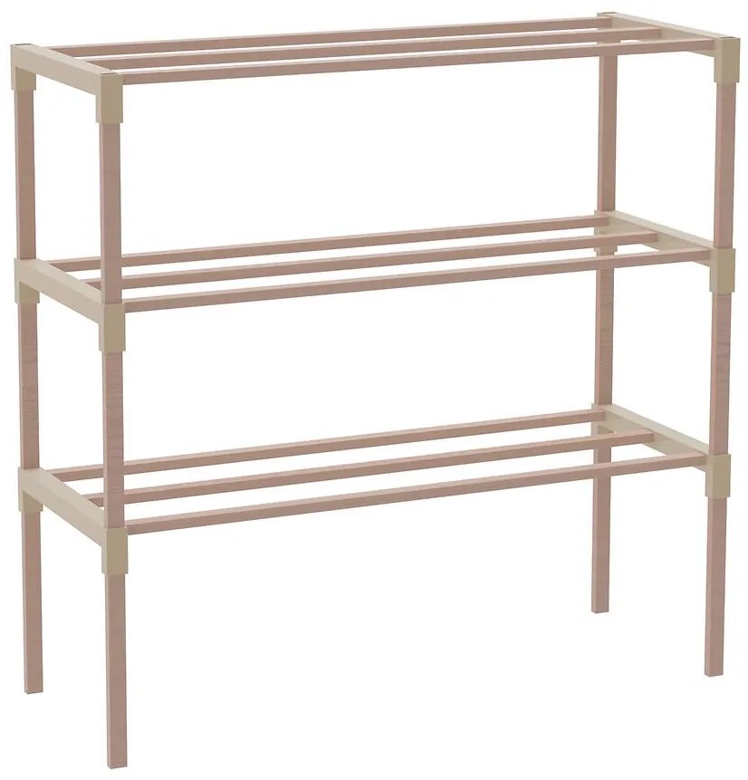 Skrinka na topánky FIX-2050-3 prírodné/béžová