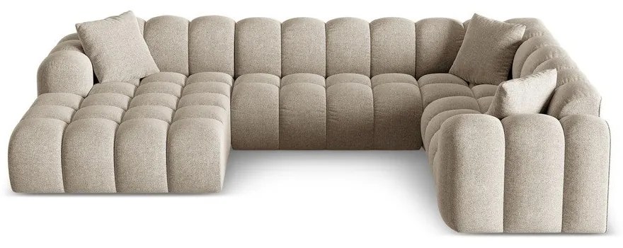 Svetlohnedá ženilková rohová pohovka (pravý roh/do tvaru "U") Treno – Cosmopolitan Design