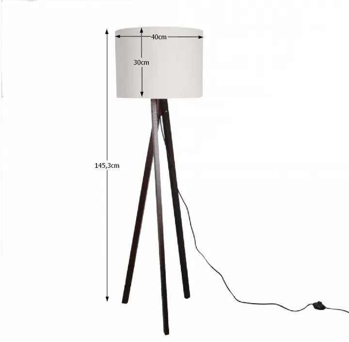 Stojacia lampa Lila Typ 9 - biela / čierna
