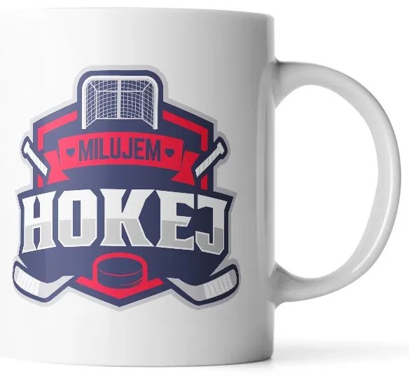 Sablio Hrnček Milujem hokej - 890 ml - XXL