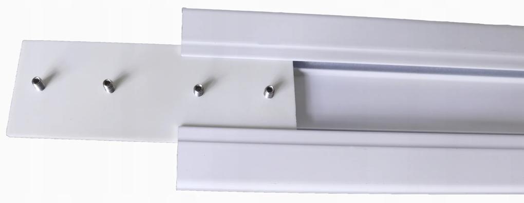 Dekorstudio Stropná hliníková dvojitá koľajnica Small PLUS Dĺžka: 120cm, Typ príslušenstva: Bežce so štipcami