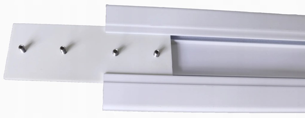 Dekorstudio Stropná hliníková dvojitá koľajnica Small PLUS Dĺžka: 280cm, Typ príslušenstva: Bežce so štipcami