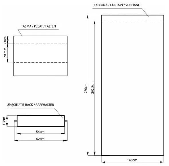 Zatemňovací termo záves taupe 140x270 cm Pleat – Restilo
