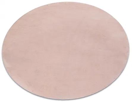 Koberec okrúhly prateľný POSH Shaggy, plyšový, Hrubý, protišmykový, špinavo ružová Veľkosť: kruh 80 cm