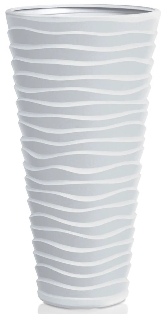 Plastový kvetináč DPSA300 29,6 cm - biela