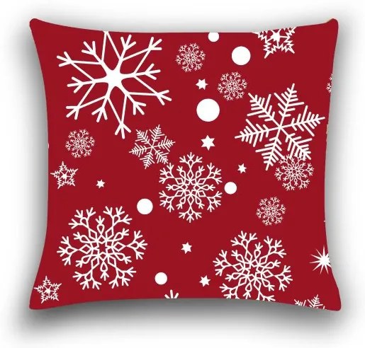 Obliečka na vankúš z mikrovlákna SNOWFALL 45x45 cm, červená
