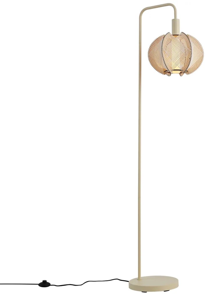 Japandi stojaca lampa béžová s tienidlom - Gertie