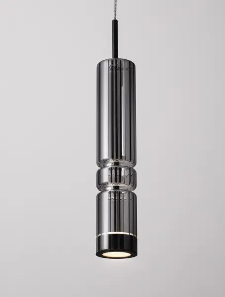 LED čierno-šedý moderný luster Bento 39