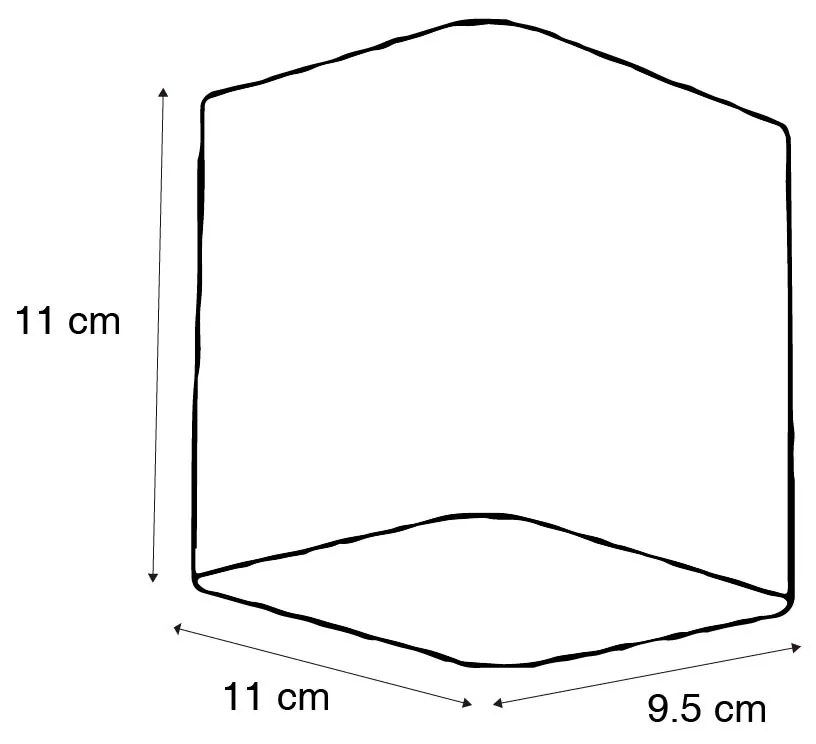 Moderná nástenná lampa hrdzavohnedá vrátane LED IP54 štvorcová - Evi