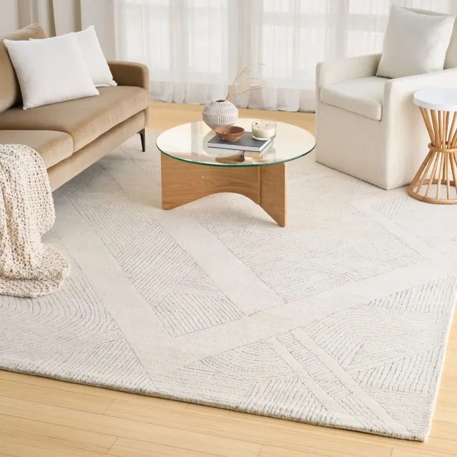 Koberec DKNY PURE PATTERNS ivory / sivý