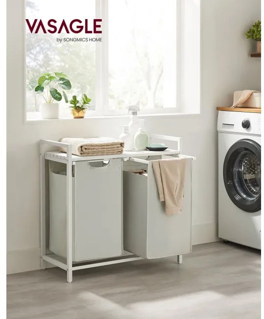 Kôš na bielizeň s policou BLH201W01