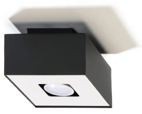 Stropné svietidlo Mono 1, 1x čierne/biele kovové tienidlo