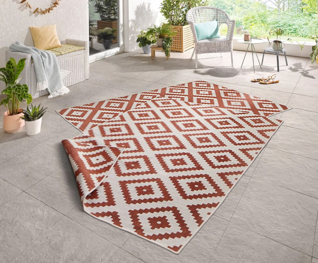 NORTHRUGS - Hanse Home koberce Kusový koberec Twin-Wendeteppiche 103130 terra creme – na von aj na doma - 120x170 cm