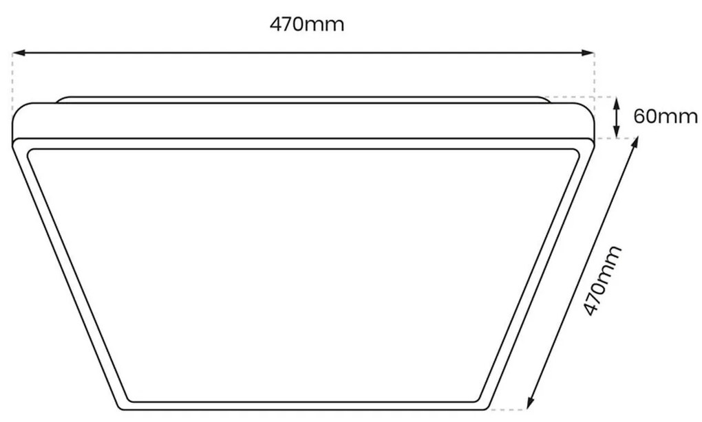 Stropné LED svietidlo Fabio, 1x LED 35w, (biely PVC), b