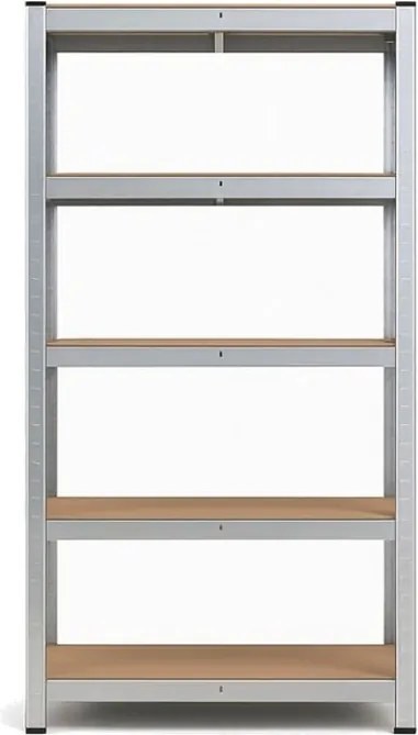 Regál 180x90x40 cm robustný pozinkovaný 5-policový, nosnosť 1000 kg
