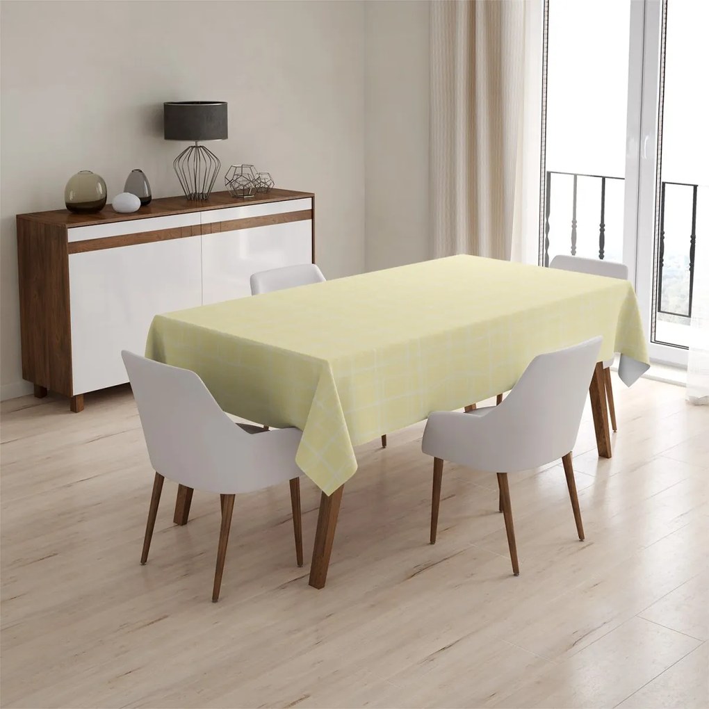 Sablio Obrus Žlté pletivo - 90x90 cm