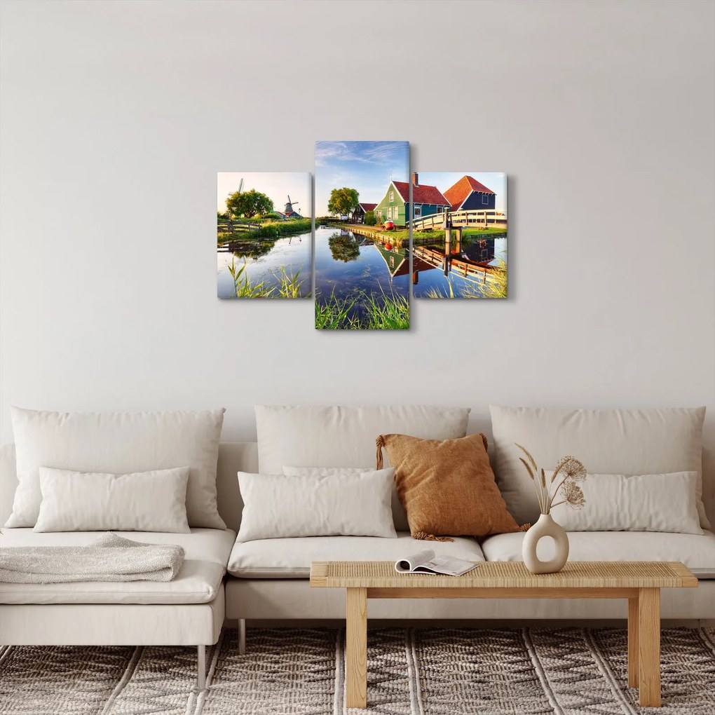 Obraz holandských mlynov (90x60 cm)