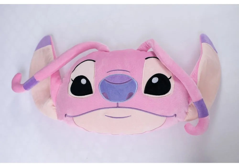 Fleecový detský vankúšik 41x32 cm Lilo and Stitch "Angel Pink" – Jerry Fabrics