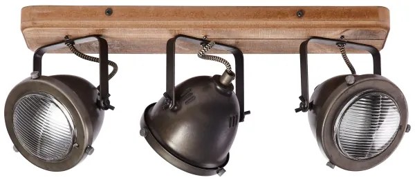 Brilliant - Bodové svietidlo CARMEN WOOD 3xGU10/5W/230V hnedá
