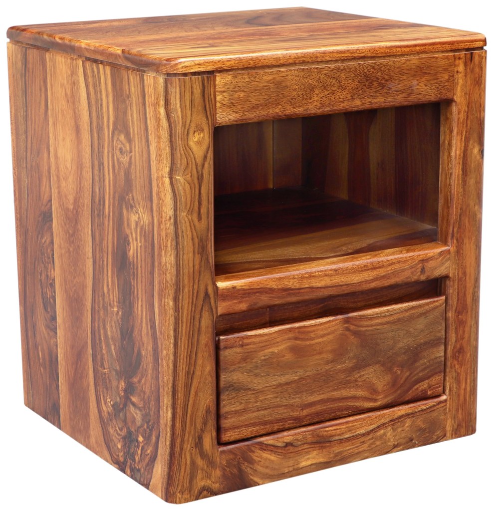 furniture-nabytek.cz - Nočný stolík masív z dreva palisander 45x50x40