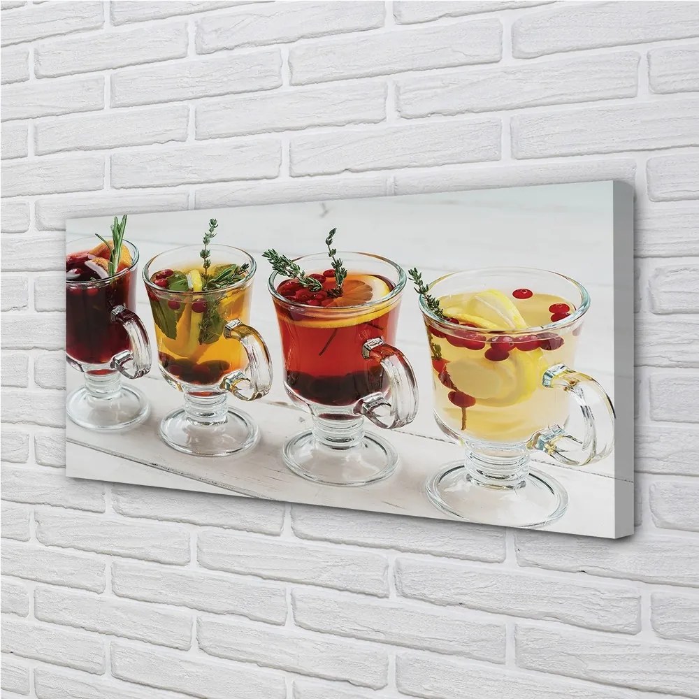 Obraz canvas Zimné ovocný čaj byliny 140x70 cm