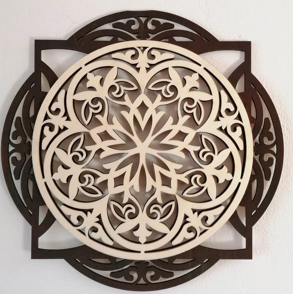 SENTOP | Drevený dekoratívny obraz s elegantným vzorom - mandala I SENTOP PR0304