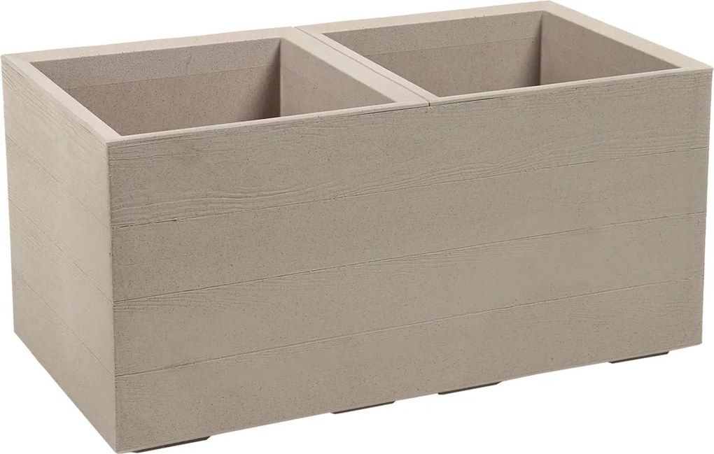 Kvetinový záhon KARO 800 × 400 mm, doska v odtieni Coffee Latte*58927