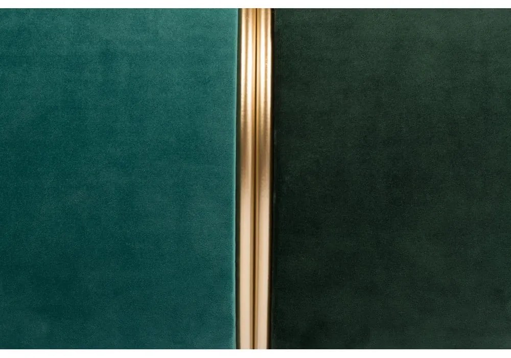 Zelený/tyrkysový zamatový taburet Bubbly – White Label