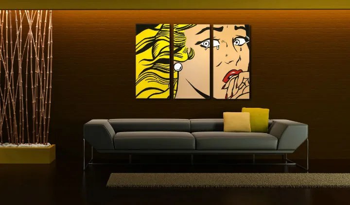 Ručne maľovaný POP Art obraz LICHTENSTEIN 120x80 cm