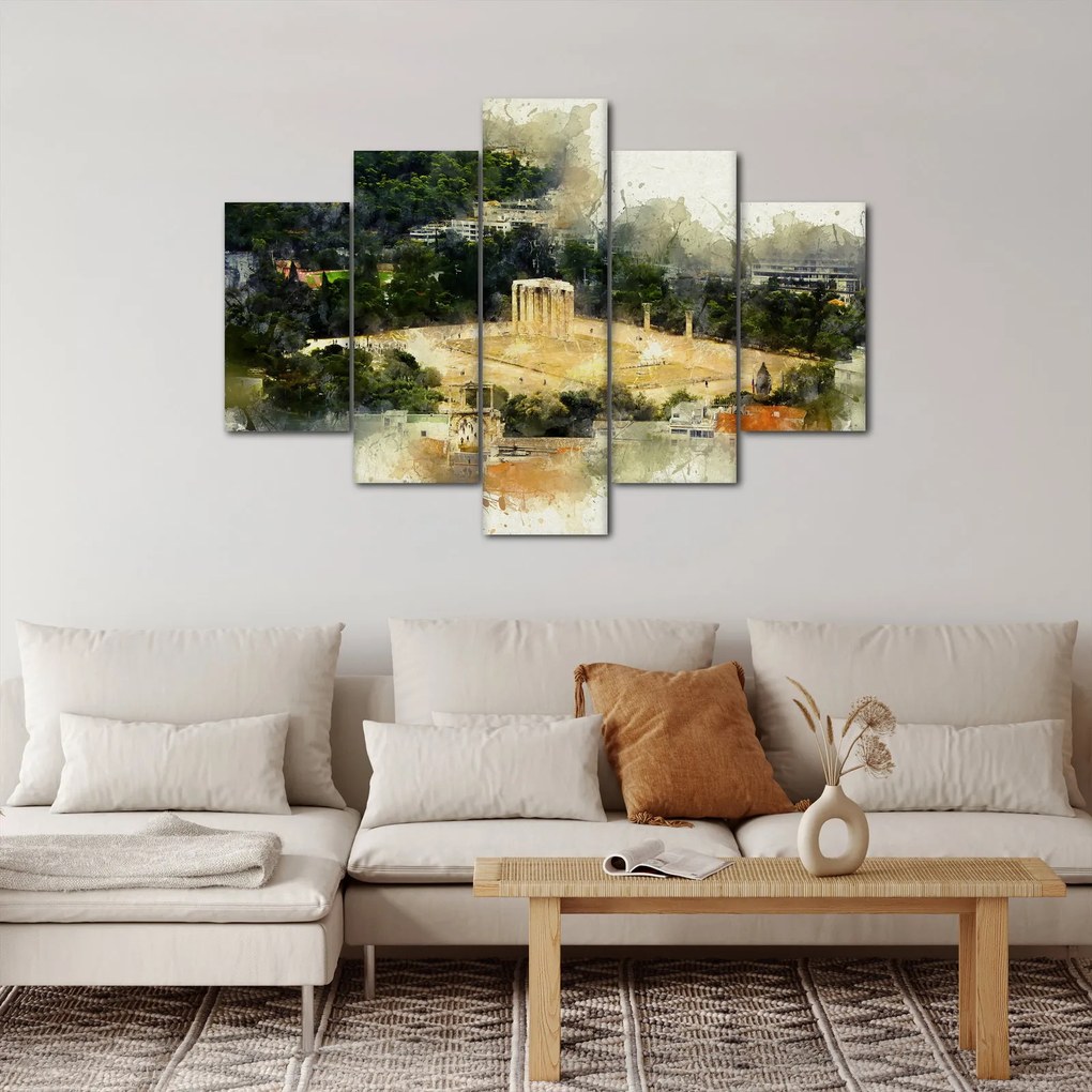 Obraz - Chrám Dia, Atény, Grécko (150x105 cm)