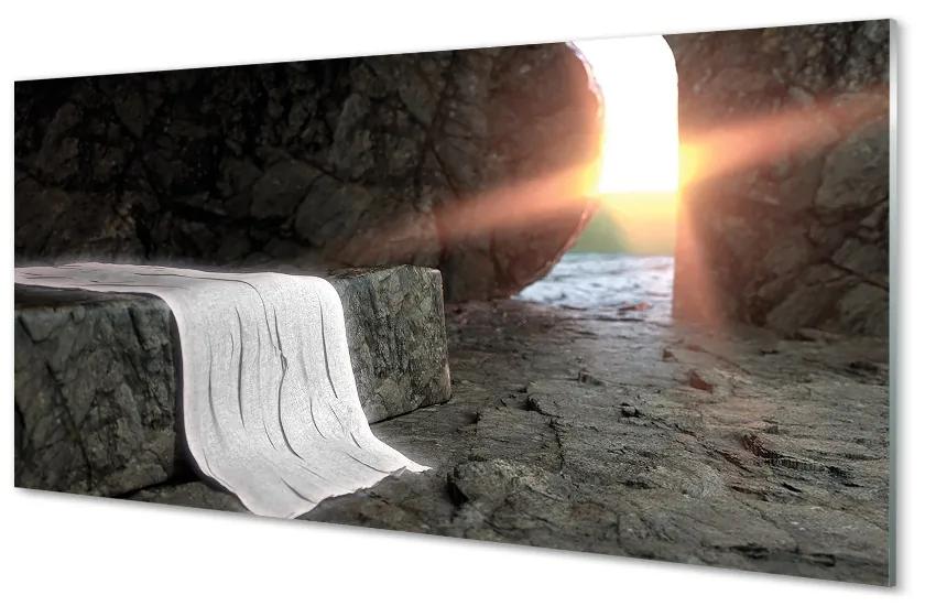 Sklenený obraz Jaskyňa 100x50 cm