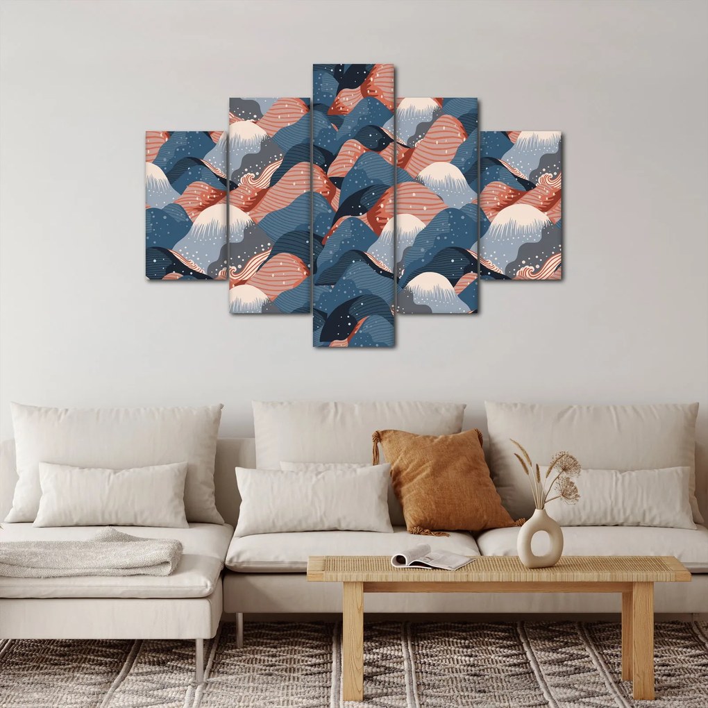 Obraz - Vlny a kopce (150x105 cm)